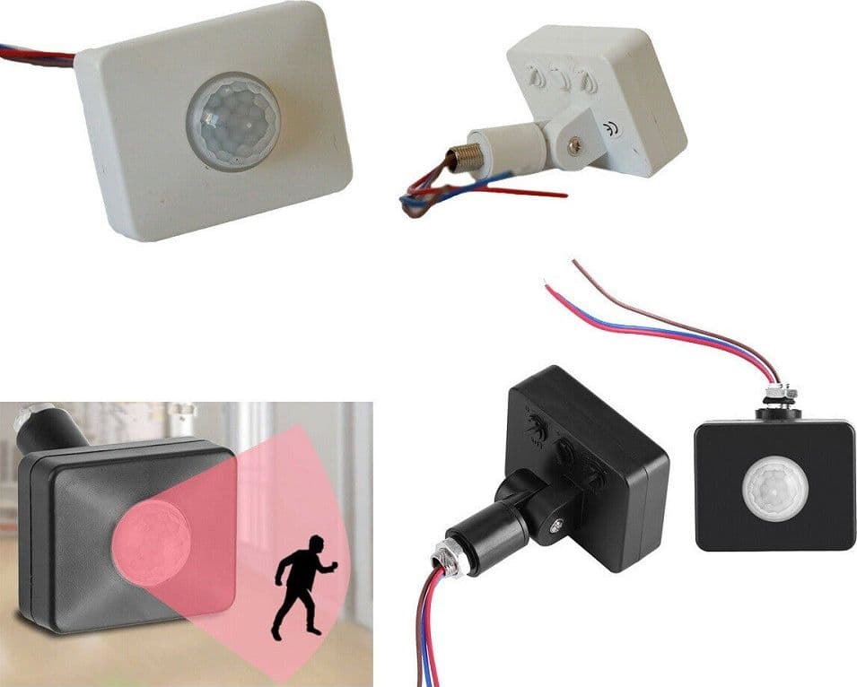 Mini-Sensore-Di-Movimento-Crepuscolare-Infrarossi-Antifurti-Luce-Fari-Rilevatore