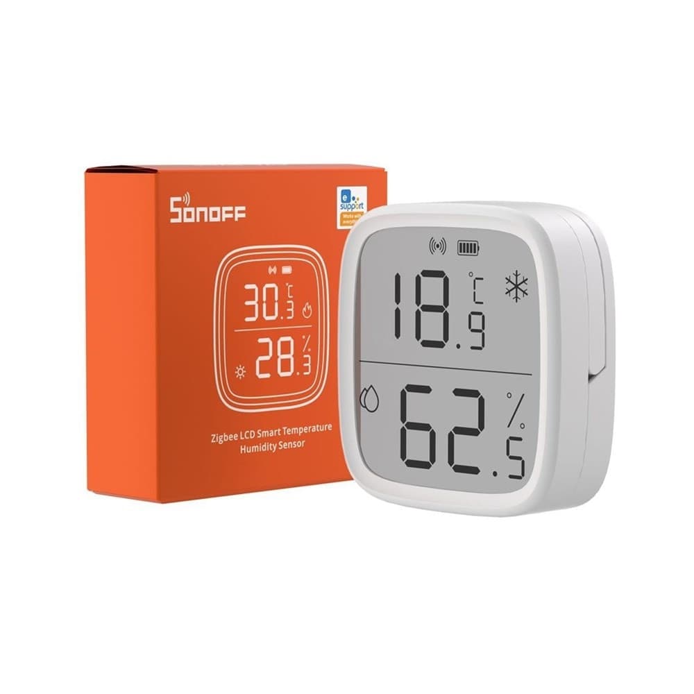 MINI SENSORE TEMPERATURA UMIDITÀ TERMOMETRO IGROMETRO DISPLAY LCD SONOFF SNZB-02D in Igrometri Trade Shop italia - Napoli, commercioVirtuoso.it
