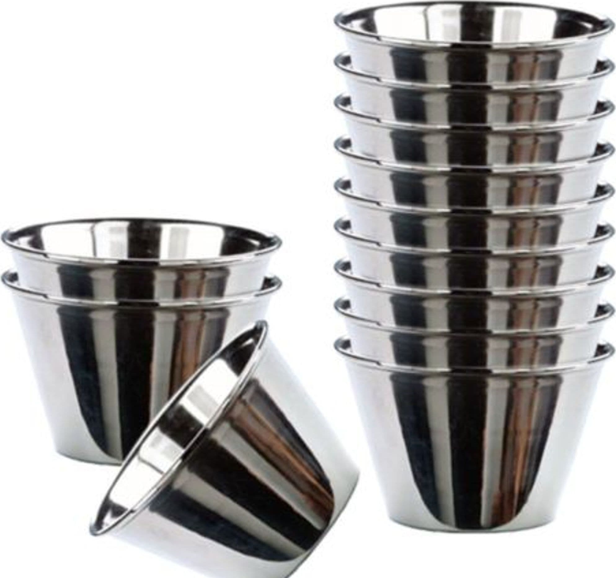 MINI STAMPI PER BUDINI DOLCI SET DA 12PEZZI IN ACCIAIO INOX DIMENSIONE DIAM 7CM