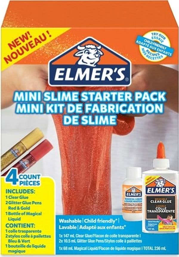 Mini Starter Slime Kit 1 - Elmer's Cancelleria e prodotti per ufficio/Archivio ufficio e accessori per scrivania/Nastri colle elastici e graffette/Adesivi e colle/Adesivi spray Eurocartuccia - Pavullo, Commerciovirtuoso.it
