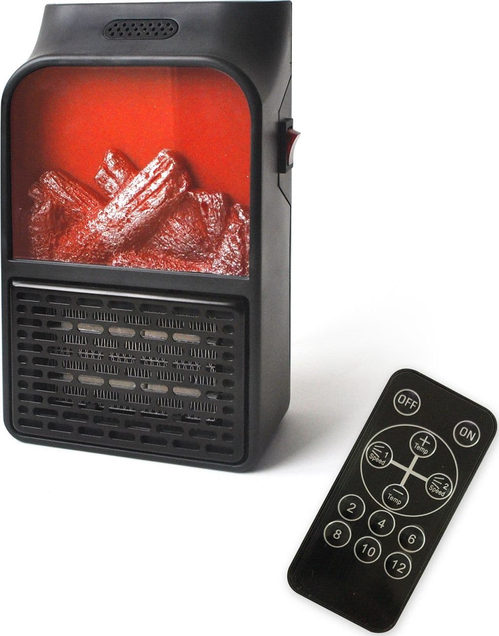Mini-Stufa-Elettrica-Termoventilatore-Portatile-Con-Telecomando-Caminetto-Fuoco