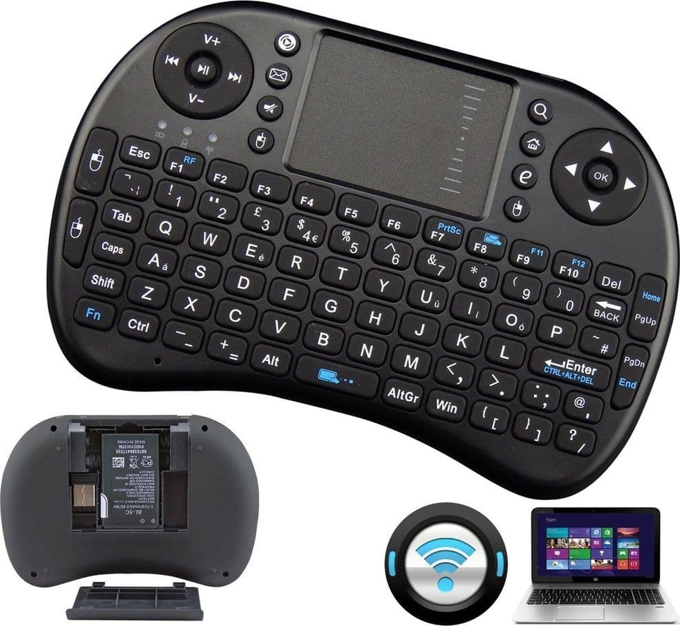 MINI TASTIERA WIRELESS 2,4GHz QWERTY TOUCHPAD PER ANDROID TV XBOX PC 92 TASTI Elettronica/Informatica/Accessori/Tastiere Mouse e periferiche di input/Tastiere Trade Shop italia - Napoli, Commerciovirtuoso.it