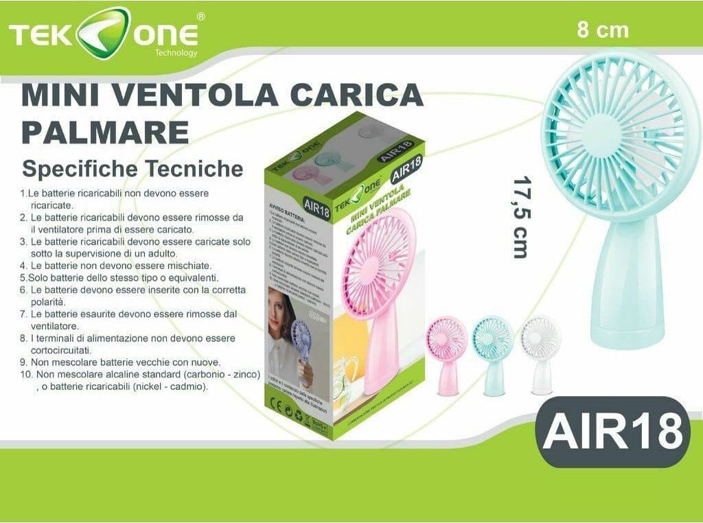 Mini Ventilatore Tekone Air18 Portatile Ventole Carica Palmare Casa, arredamento e bricolage > Elettrodomestici > Ventilatori Trade Shop italia - Napoli, Commerciovirtuoso.it