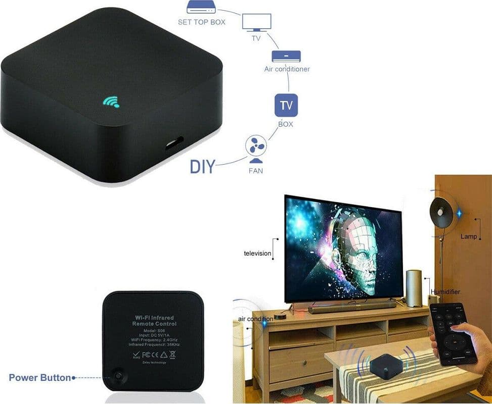 Mini Wifi Ir Remote Control Smart Tv Condizionatori Alexa Google Assist S06 Sicurezza e Antifurti Trade Shop italia - Napoli, Commerciovirtuoso.it