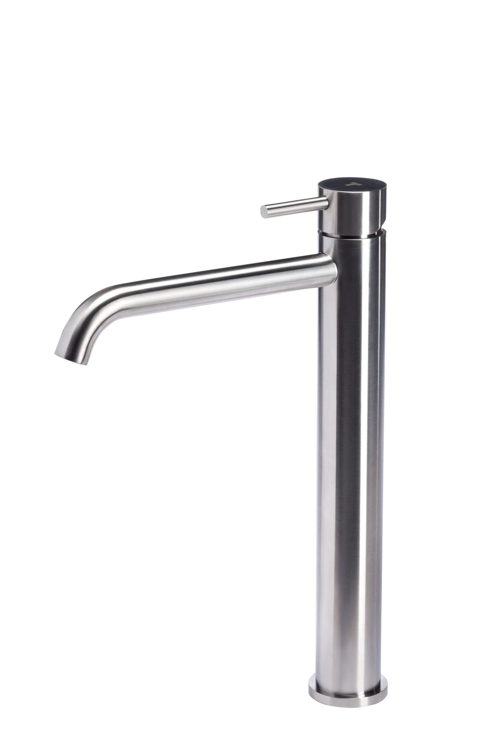 Miscelatore-in-acciaio-inox-versione-alta-per-lavabo-senza-scarico-di-Tubico-Nilo