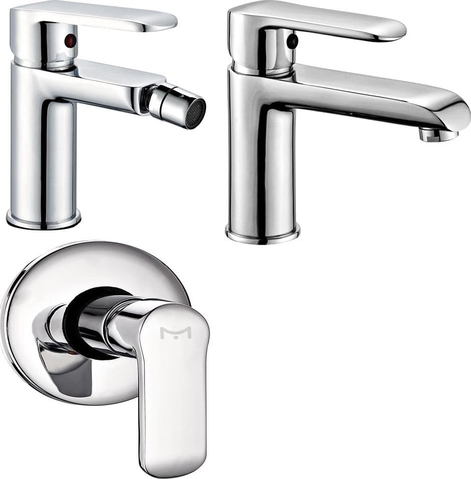 Miscelatore Rubinetto Bidet Cromato+ Miscelatore Rubinetto Lavabo Cromato + Miscelatore Doccia Ad Incasso Da Parete Fai da te/Attrezzature per cucine e bagni/Attrezzature per bagni/Rubinetti per lavandini bagno Ogomondo - Martina Franca, Commerciovirtuoso.it