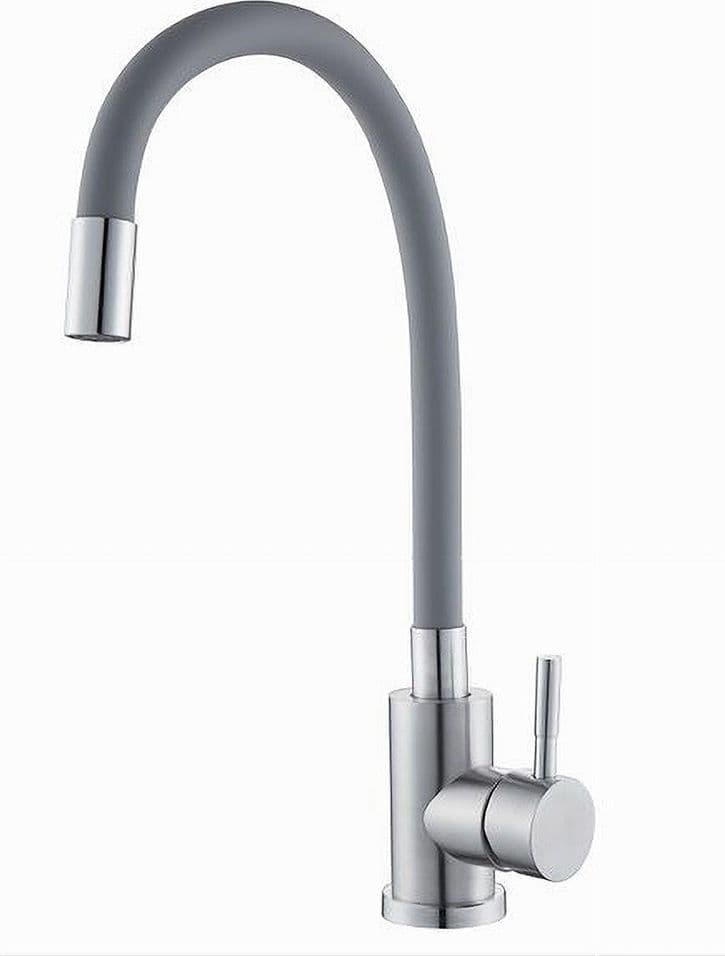 MISCELATORE RUBINETTO LAVELLO CUCINA CANNA FLESSIBILE GRIGIO ACCIAIO SATINATO 52689 in Rubinetti per lavelli da cucina Trade Shop italia - Napoli, commercioVirtuoso.it