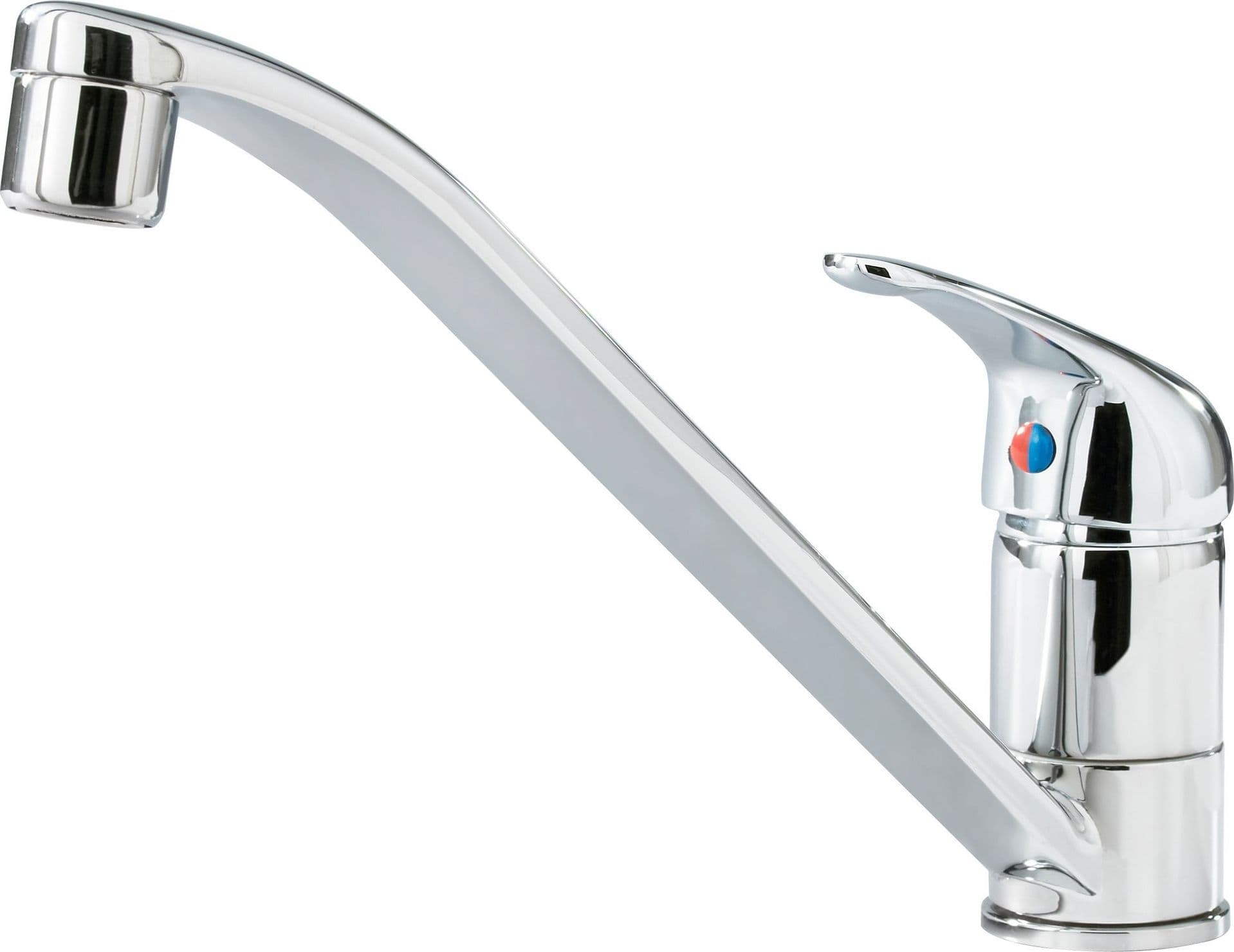Miscelatore-Rubinetto-Monocomando-Per-Lavello-Cucina-Acciaio-Cromato