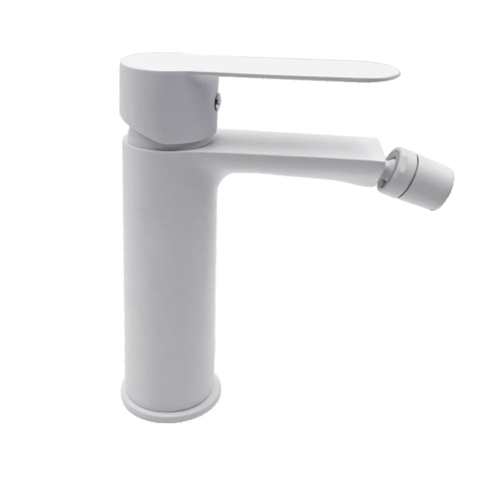 Miscelatore-Rubinetto-Oceania-per-Bidet-in-Ottone-Colore-Bianco-Opaco-con-Piletta