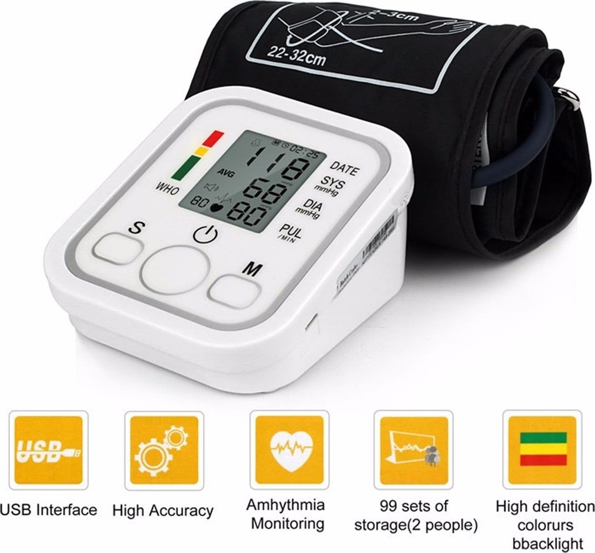 MISURATORE DI PRESSIONE DA BRACCIO AUTOMATICO SFIGMOMANOMETRO ARITMIA Salute e cura della persona/Prodotti e apparecchiature mediche/Apparecchi diagnostici e di monitoraggio/Misuratori della pressione arteriosa/Misuratori da braccio/Misuratori elettrici Trade Shop italia - Napoli, Commerciovirtuoso.it