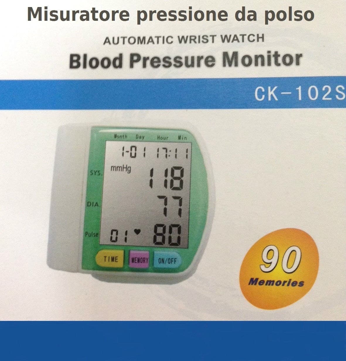 MISURATORE DI PRESSIONE DA POLSO DIGITALE AUTOMATICO DA VIAGGIO SFIGMOMANOMETRO Salute e cura della persona/Prodotti e apparecchiature mediche/Apparecchi diagnostici e di monitoraggio/Misuratori della pressione arteriosa/Misuratori da braccio/Misuratori elettrici Trade Shop italia - Napoli, Commerciovirtuoso.it