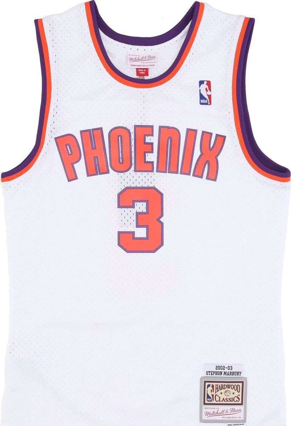MITCHELL-&-NESS-Canotta-Basket-Uomo-Nba-Alternate-Jersey-Hardwood-Classics-No-3-Stephon-Marbury-2002-03-Phosun-White/original-Team-Colors-da-uomo