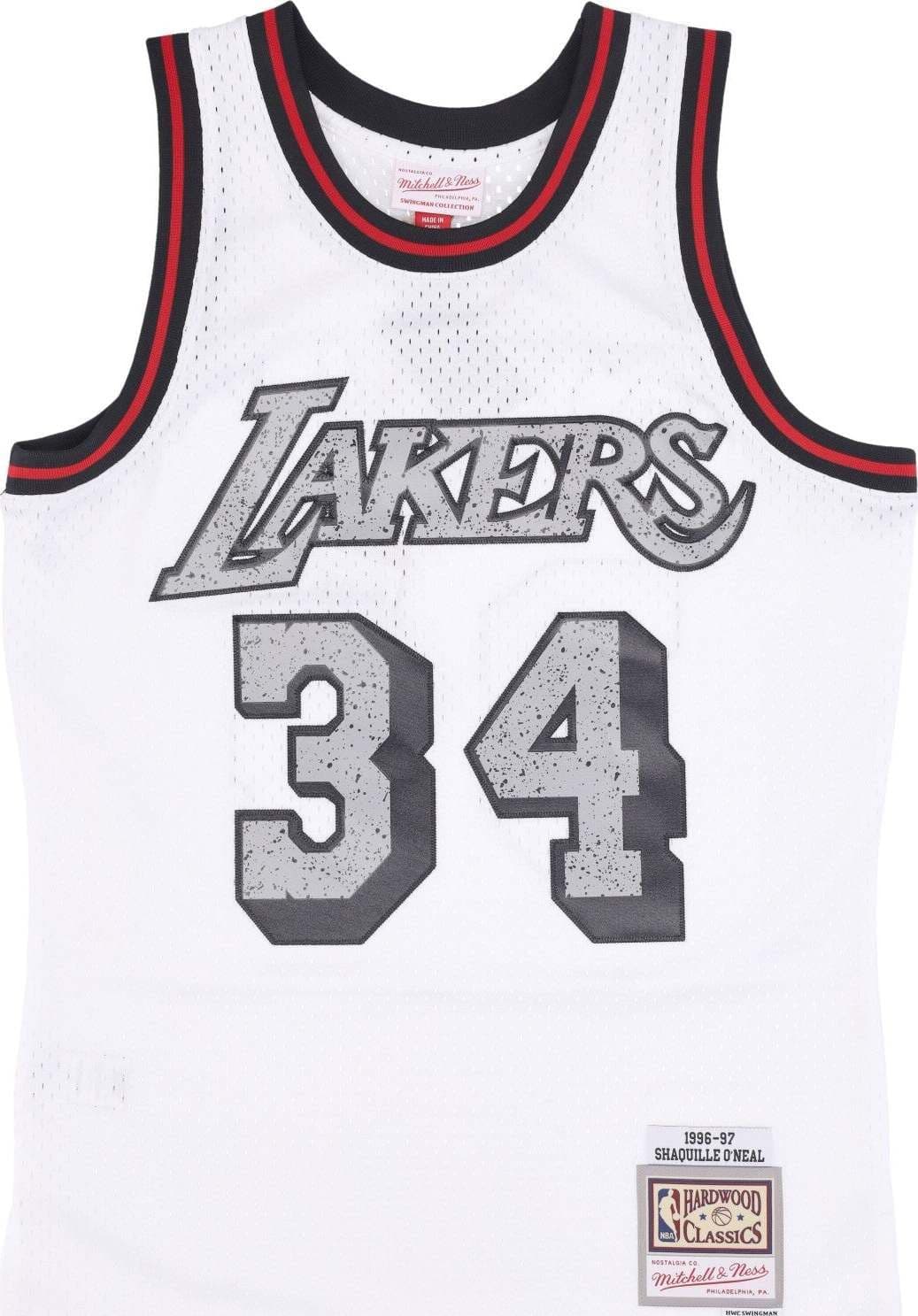 MITCHELL-&-NESS-Canotta-Basket-Uomo-Nba-Cracked-Cement-Swingman-Jersey-Hardwood-Classics-No-34-Shaquille-O'neal-Loslak-White-da-uomo