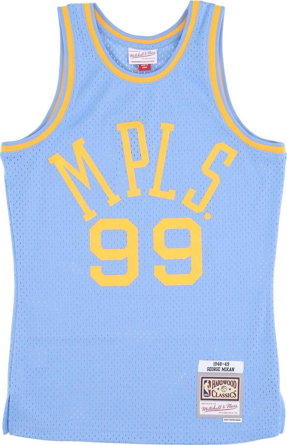 MITCHELL-&-NESS-Canotta-Basket-Uomo-Nba-Dark-Jersey-Hardwood-Classics-No-99-George-Mikan-1948-49-Minlak-Original-Team-Colors-da-uomo