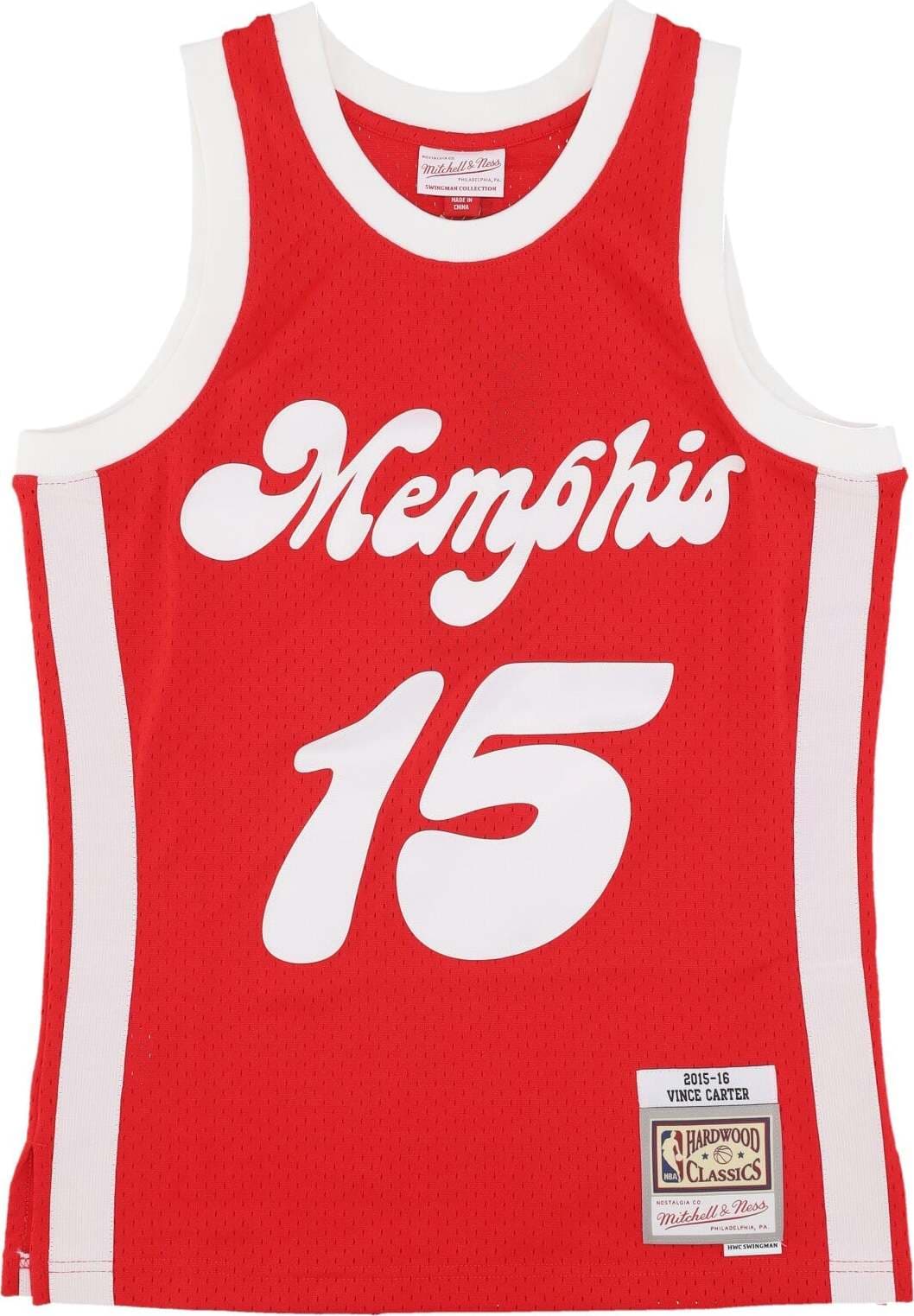 MITCHELL-&-NESS-Canotta-Basket-Uomo-Nba-Hwc-Jersey-2015-No-15-Vince-Carter-Memgri-Red-da-uomo