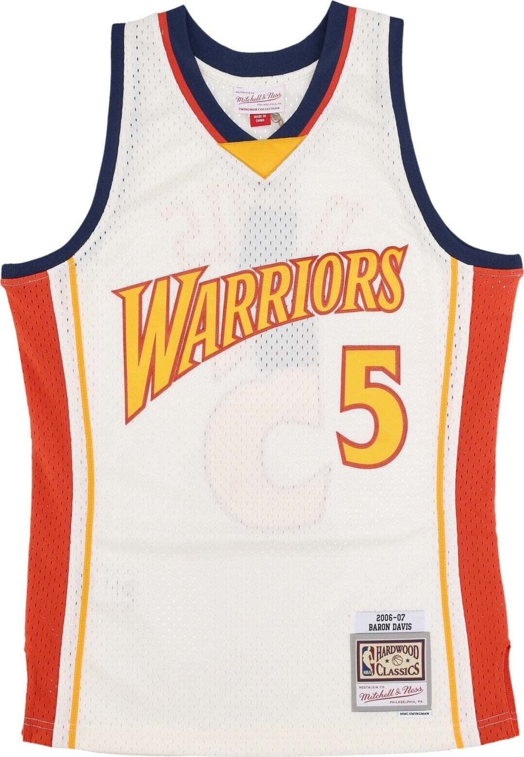 MITCHELL-&-NESS-Canotta-Basket-Uomo-Nba-Off-White-Team-Color-Swingman-Jersey-Hardwood-Classics-2006-No-5-Baron-Davis-Golwar-Off-White-da-uomo