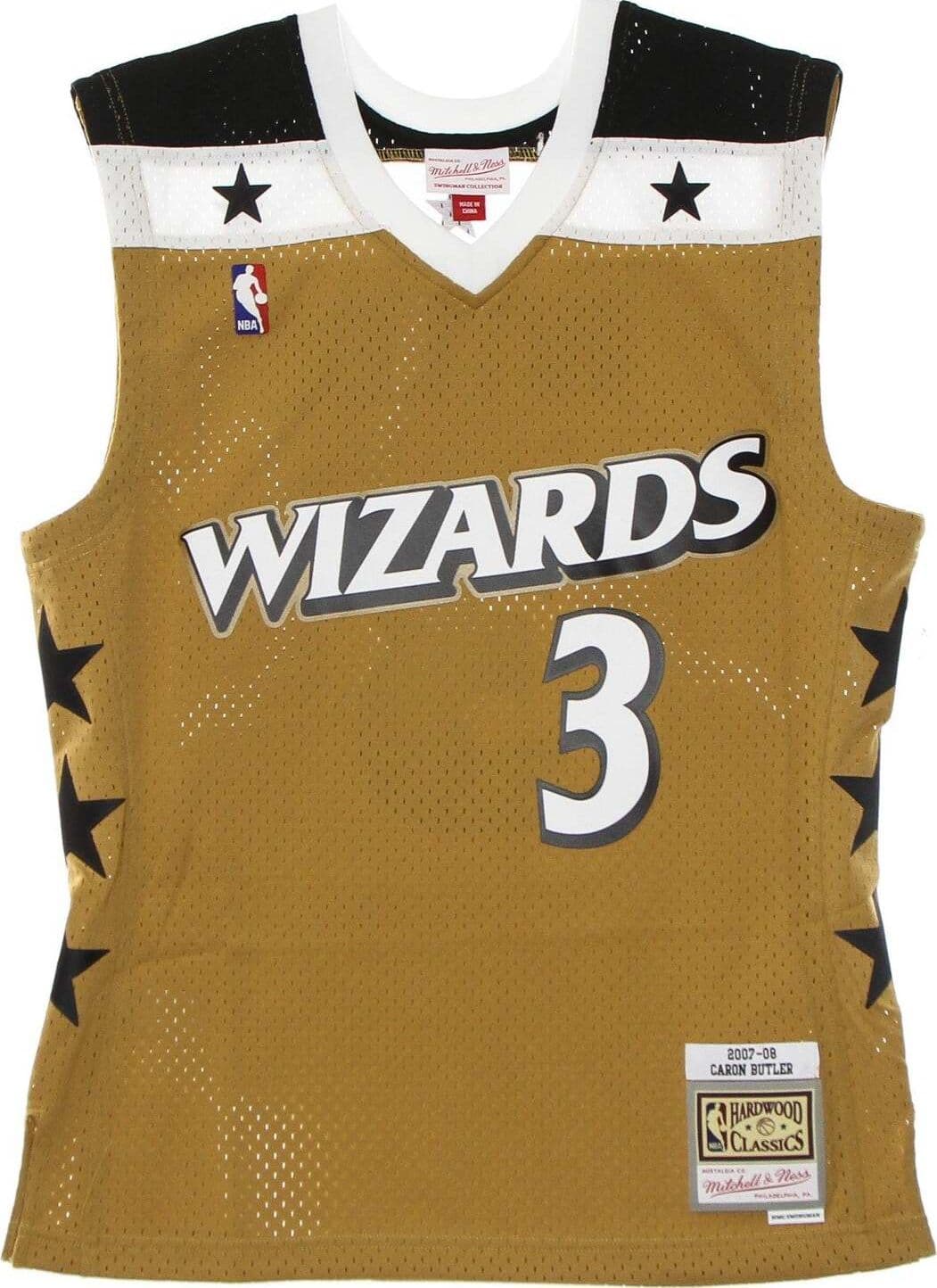 MITCHELL & NESS Canotta Basket Uomo Nba Swingman Jersey Hardwood Classics No 3 Caron Butler 2007-08 Waswiz Original Team Colors