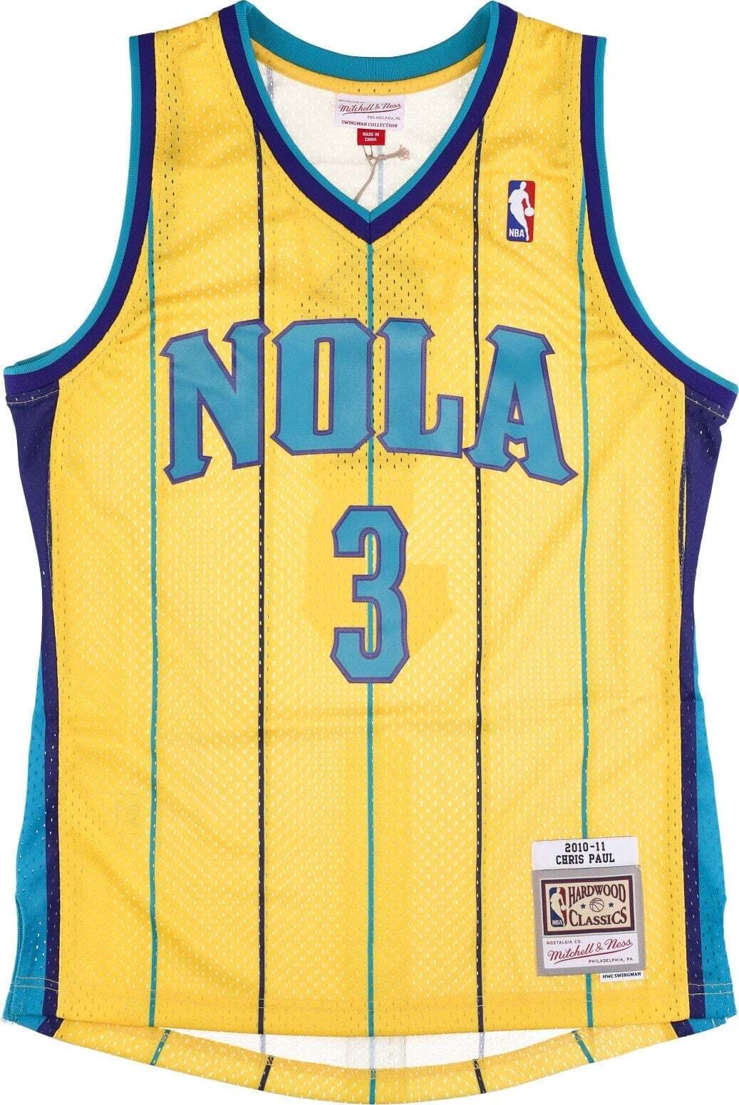 MITCHELL-&-NESS-Canotta-Basket-Uomo-Nba-Swingman-Jersey-Hardwood-Classics-No-3-Chris-Paul-2010-11-Neohor-Original-Team-Colors-da-uomo