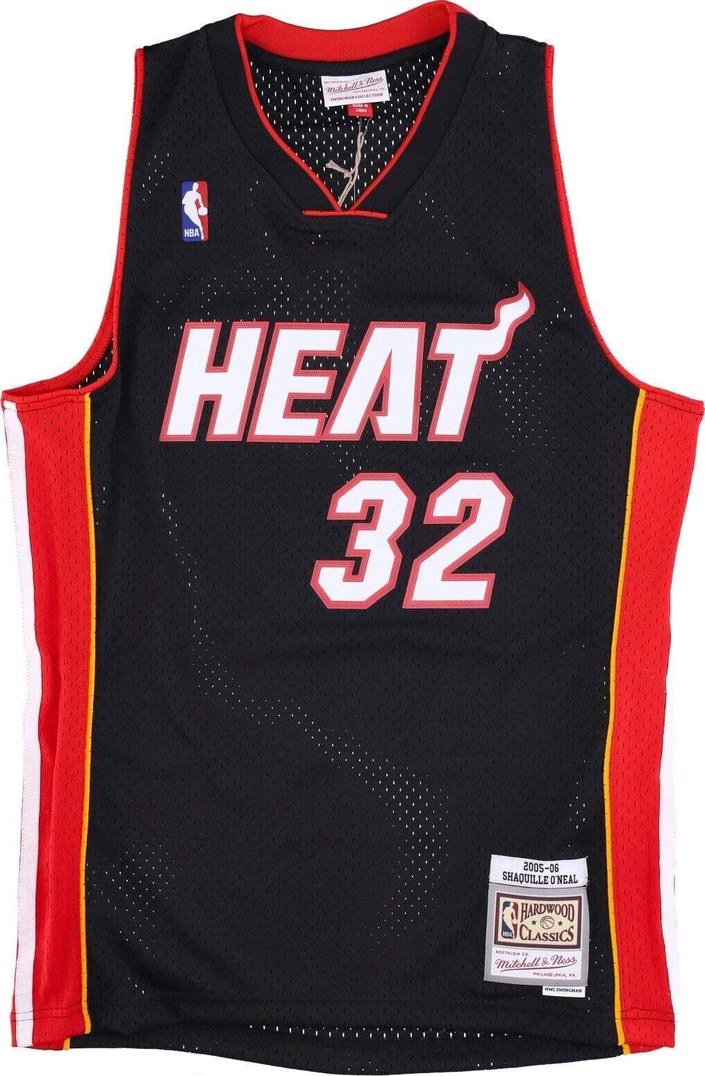 MITCHELL-&-NESS-Canotta-Basket-Uomo-Nba-Swingman-Jersey-Hardwood-Classics-No-32-Shaquille-O'neal-2005-06-Miahea-Original-Team-Colors-da-uomo