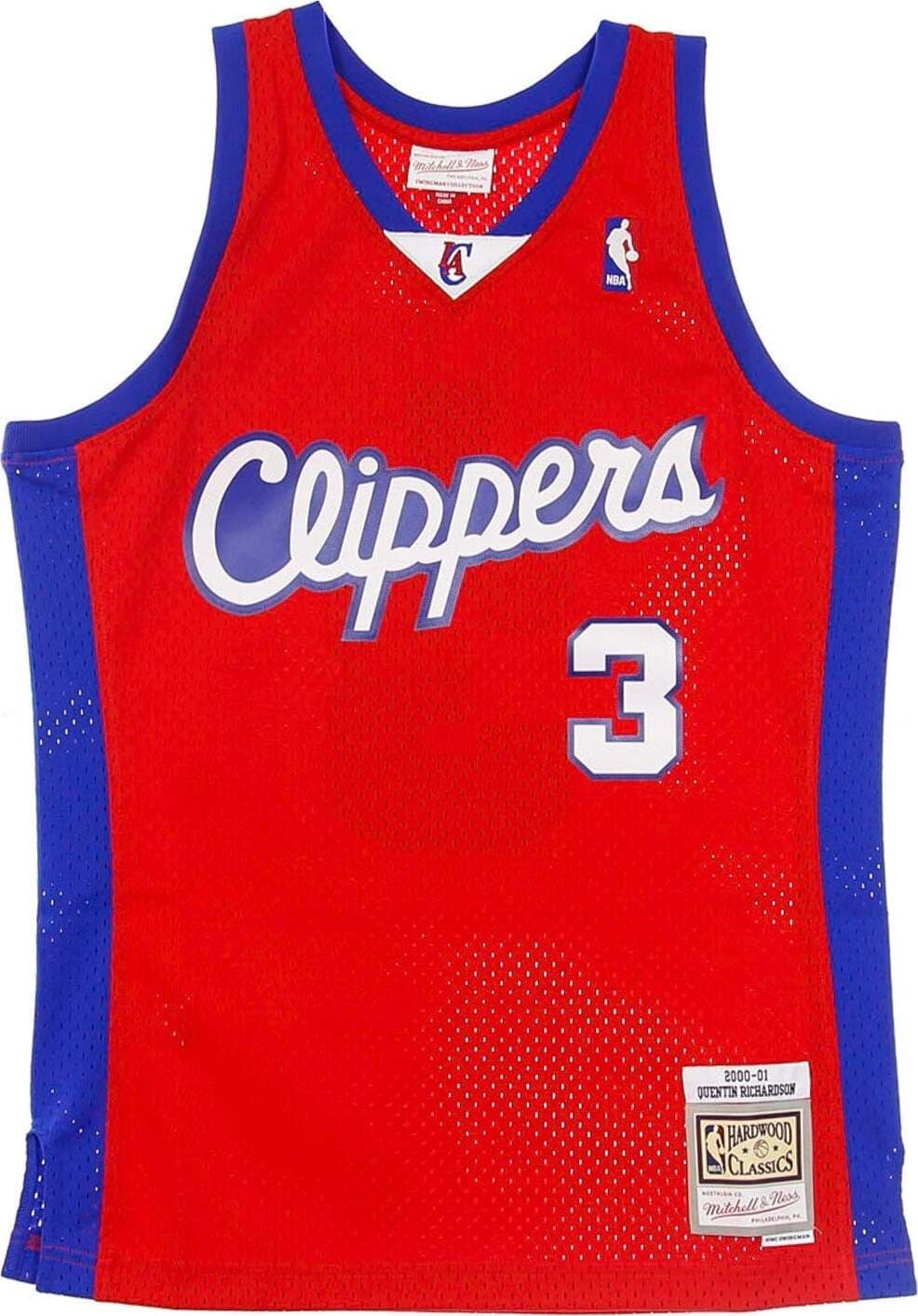MITCHELL-&-NESS-Canotta-Basket-Uomo-Nba-Swingman-Jersey-Hardwood-Classics-No.3-Quentin-Richardson-2000-01-Loscli-Road-Original-Team-Colors-da-uomo