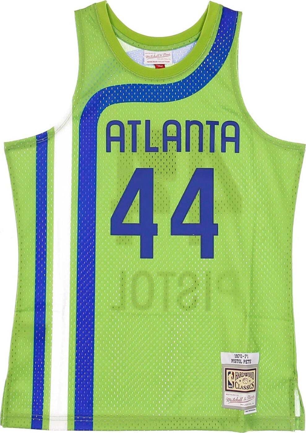 MITCHELL & NESS Canotta Basket Uomo Nba Swingman Jersey Hardwood Classics No.44 Pete Maravich 1970-71 Atlhaw Alternate Original Team Colors
