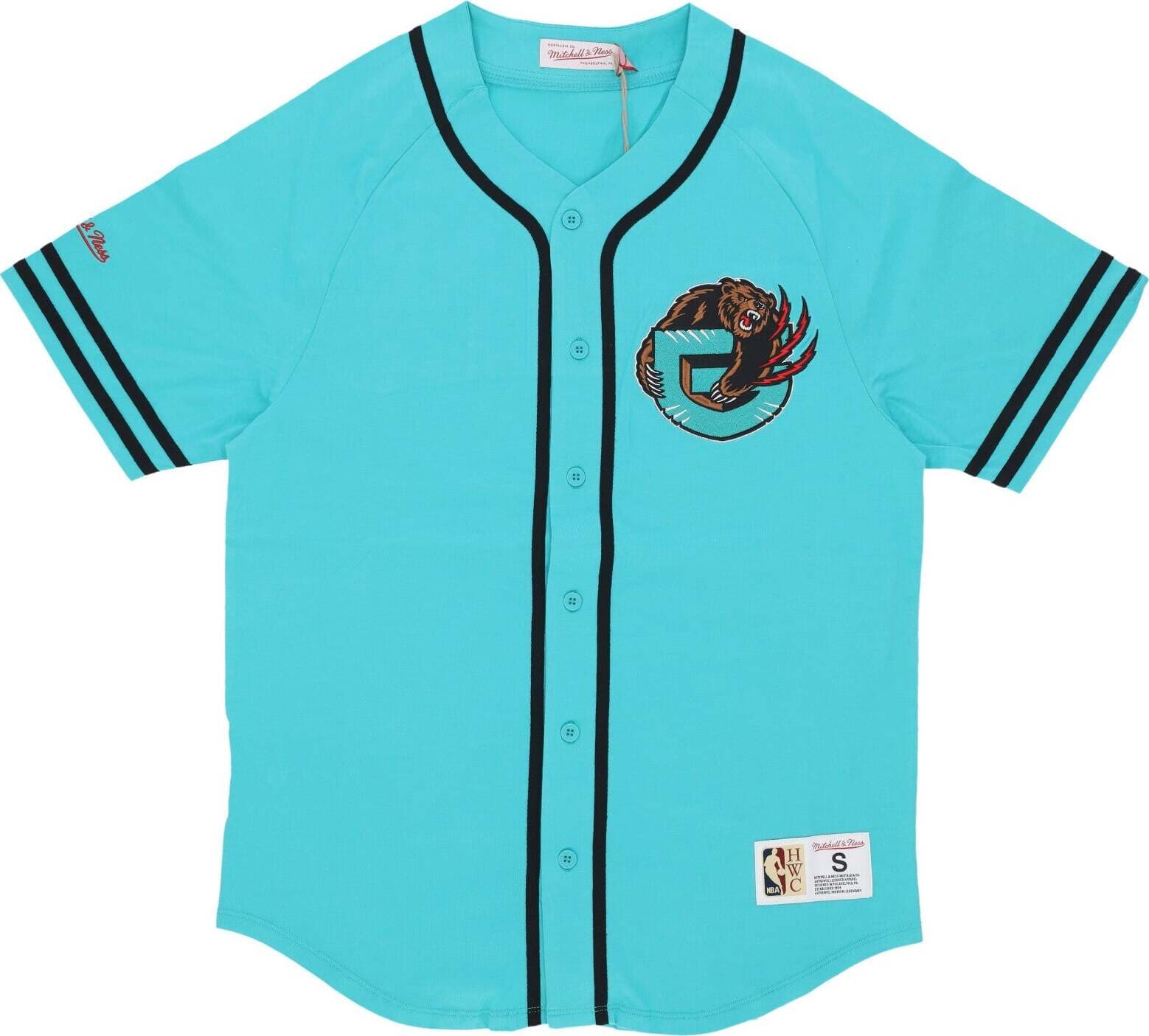 MITCHELL & NESS Casacca Bottoni Uomo Nba Fashion Cotton Button Front Vintage Logo Vangri Original Team Colors