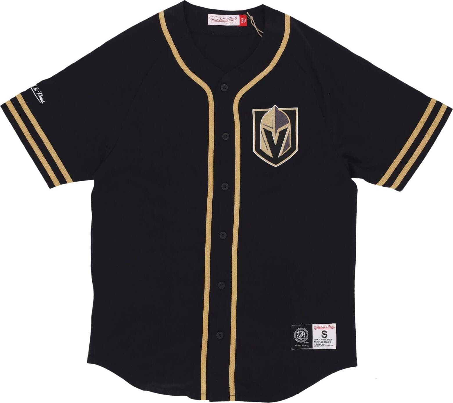 MITCHELL-&-NESS-Casacca-Bottoni-Uomo-Nhl-Fashion-Cotton-Button-Front-Current-Logo-Vegkni-Original-Team-Colors-da-uomo