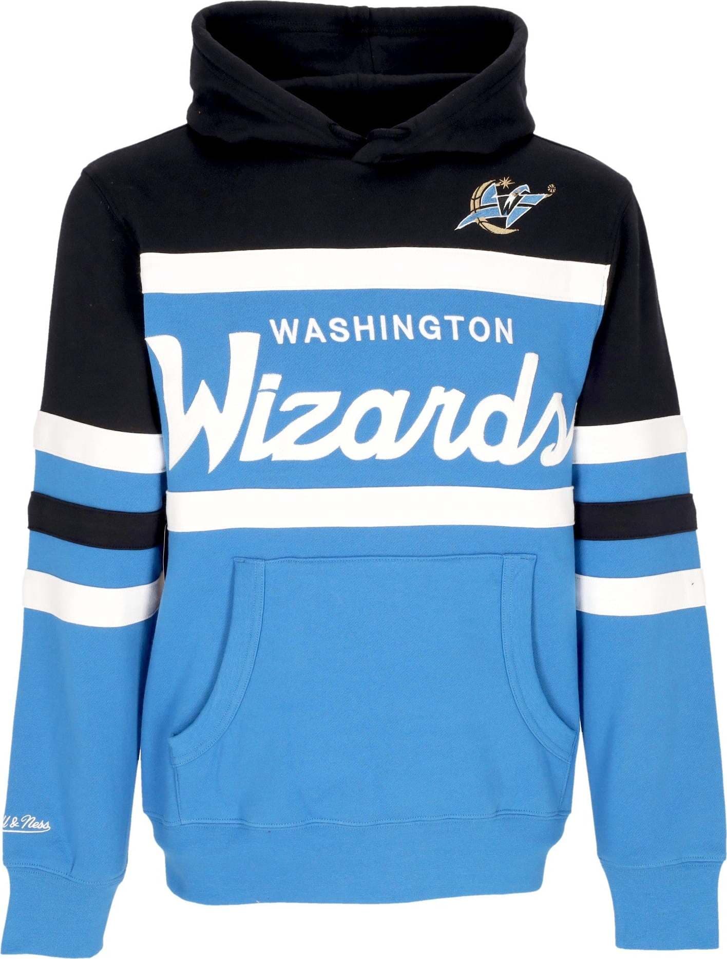 MITCHELL-&-NESS-Felpa-Cappuccio-Uomo-Nba-Head-Coach-Hoodie-Waswiz-Original-Team-Colors-da-uomo