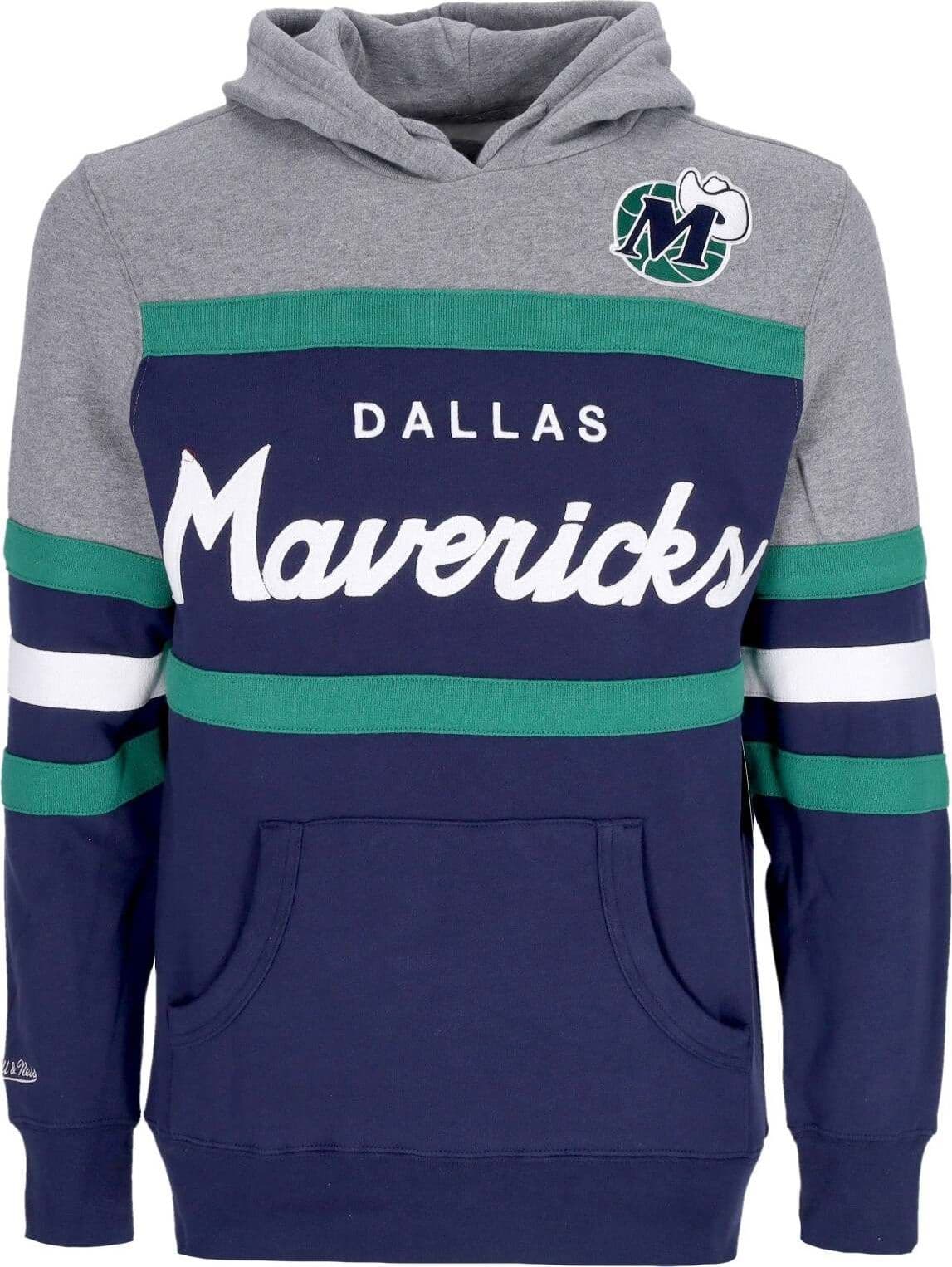 MITCHELL-&-NESS-Felpa-Cappuccio-Uomo-Nba-Headcoach-Hoodie-Hardwood-Classics-Dalmav-Navy-da-uomo