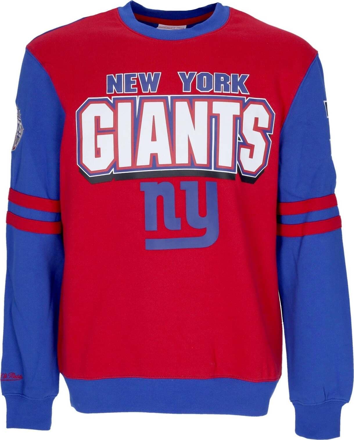 MITCHELL-&-NESS-Felpa-Girocollo-Uomo-Nfl-All-Over-Crew-2.0-Neygia-Original-Team-Colors-da-uomo
