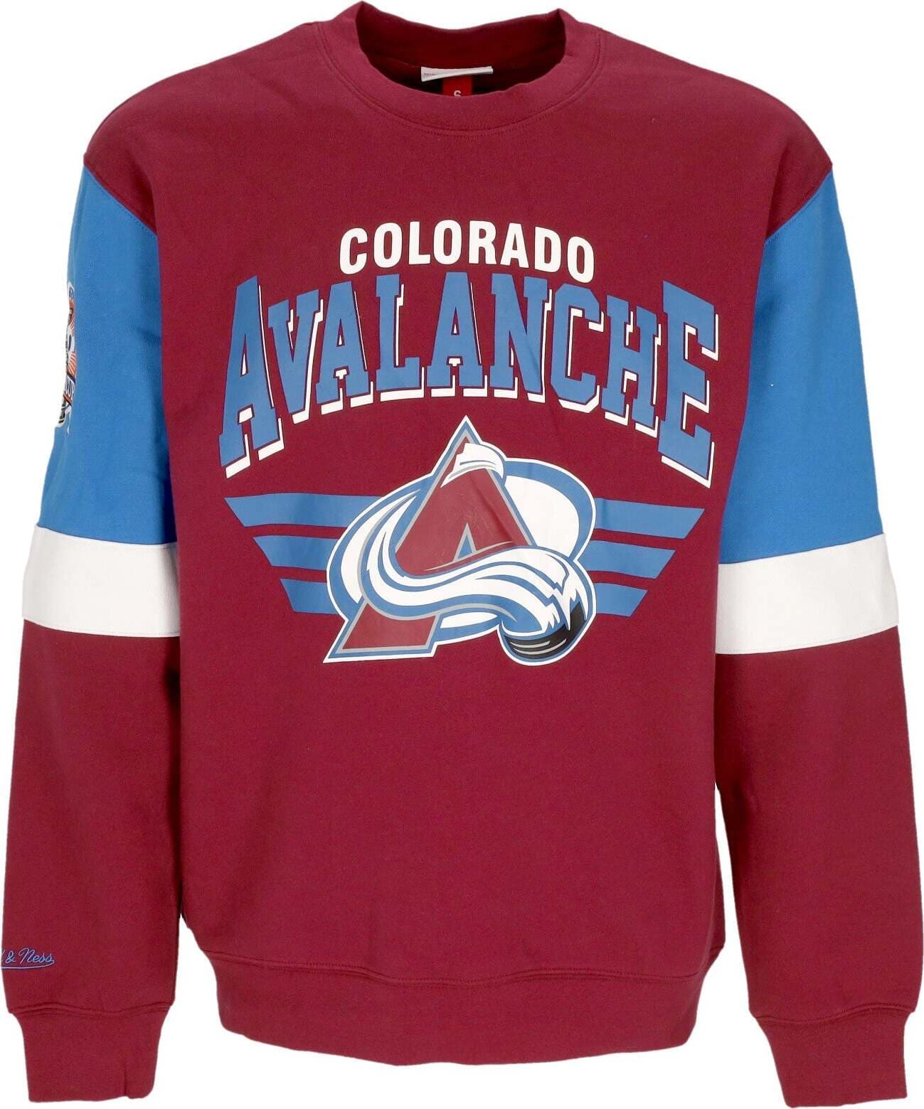 MITCHELL-&-NESS-Felpa-Girocollo-Uomo-Nhl-All-Over-Crew-3.0-Colava-Original-Team-Colors-da-uomo