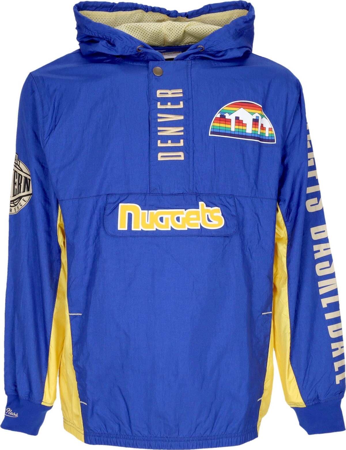 MITCHELL & NESS Giacca a Vento Infilabile Uomo Nba Team Og 2.0 Anorak Windbreaker Vintage Logo Dennug Original Team Colors