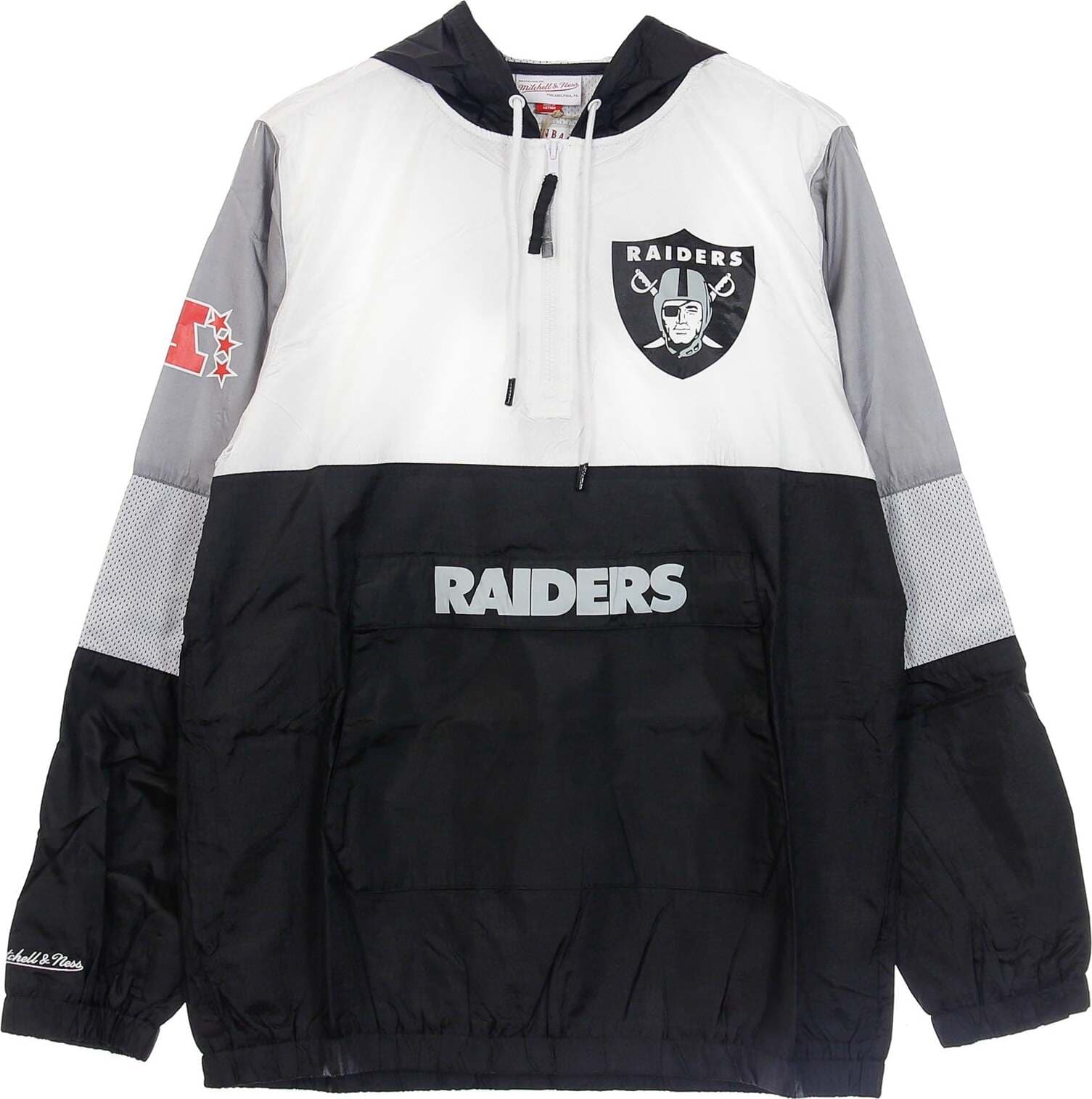 MITCHELL-&-NESS-Giacca-a-Vento-Infilabile-Uomo-Nfl-Surprise-Win-Windbreaker-Oakrai-Original-Team-Colors-da-uomo