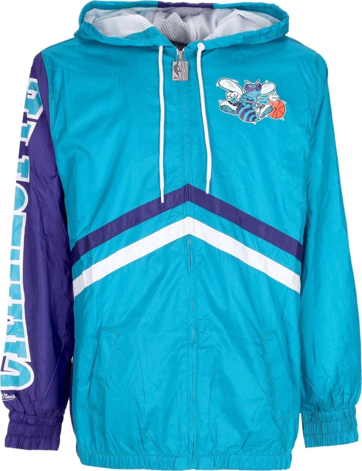 MITCHELL-&-NESS-Giacca-a-Vento-Uomo-Nba-Undeniable-Full-Zip-Windbreaker-Hardwood-Classics-Chahor-Blue-da-uomo