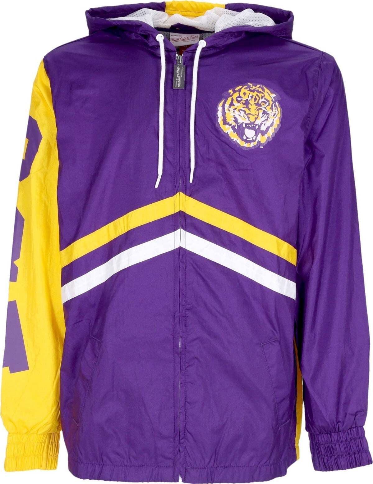 MITCHELL-&-NESS-Giacca-a-Vento-Uomo-Ncaa-Undeniable-Full-Zip-Windbreaker-Loutig-Purple-da-uomo