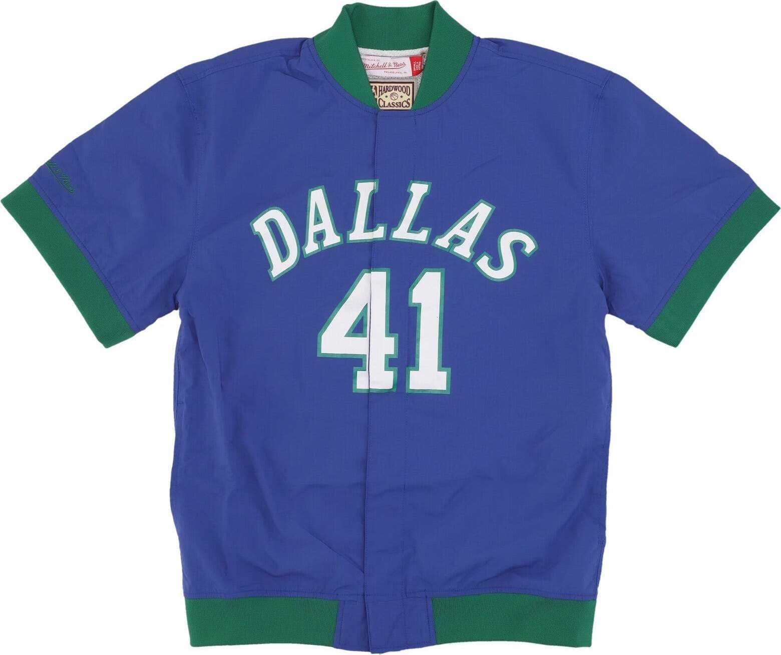 MITCHELL-&-NESS-Giacchetta-Uomo-Nba-Off-Court-Warm-Up-Jacket-No-41-Dirk-Nowitzki-Dalmav-Original-Team-Colors-da-uomo