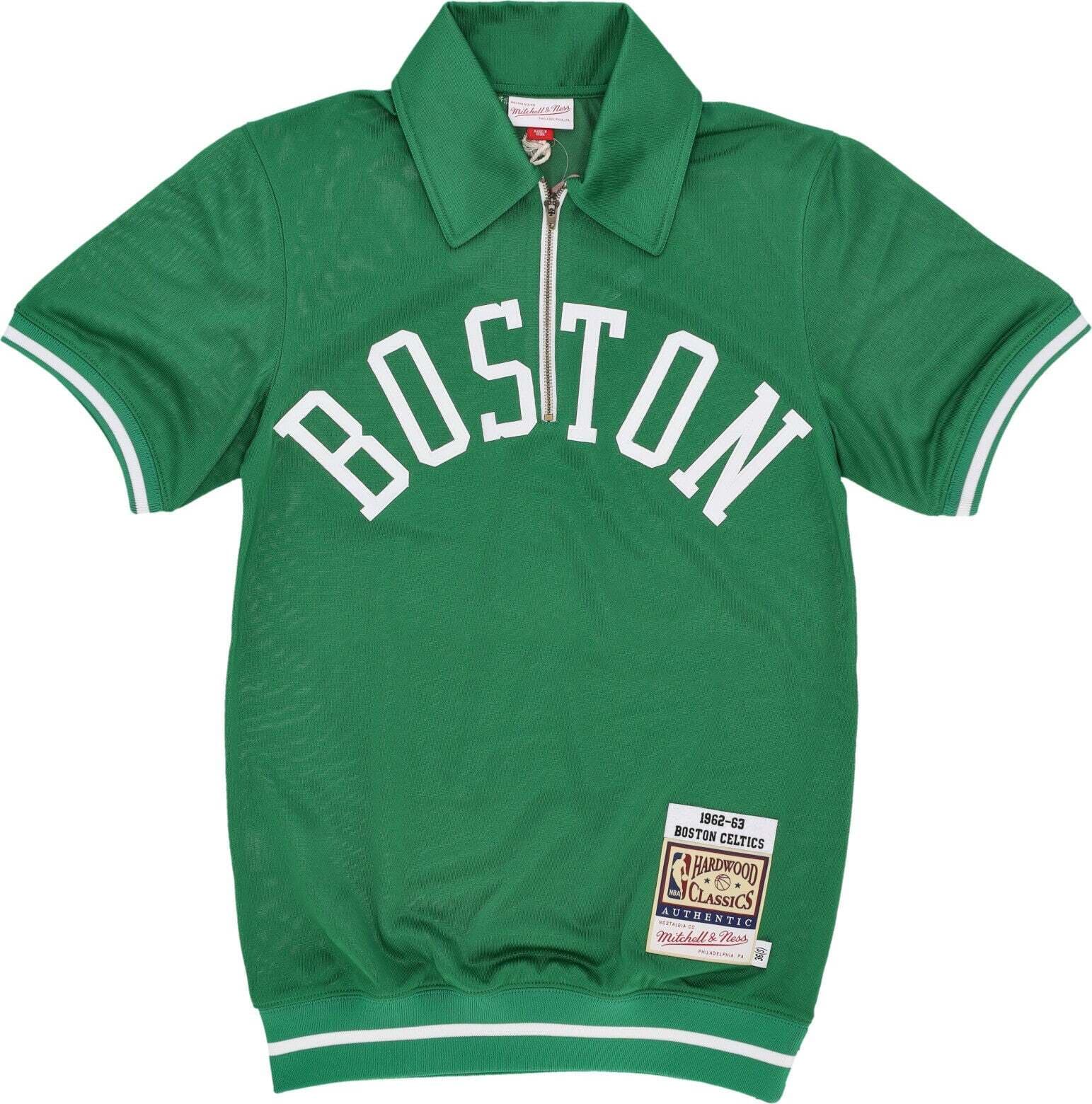 MITCHELL-&-NESS-Maglietta-Uomo-Nba-Shooting-Shirt-1962-No-Player-Name-Boscel-Kelly-Green-da-uomo