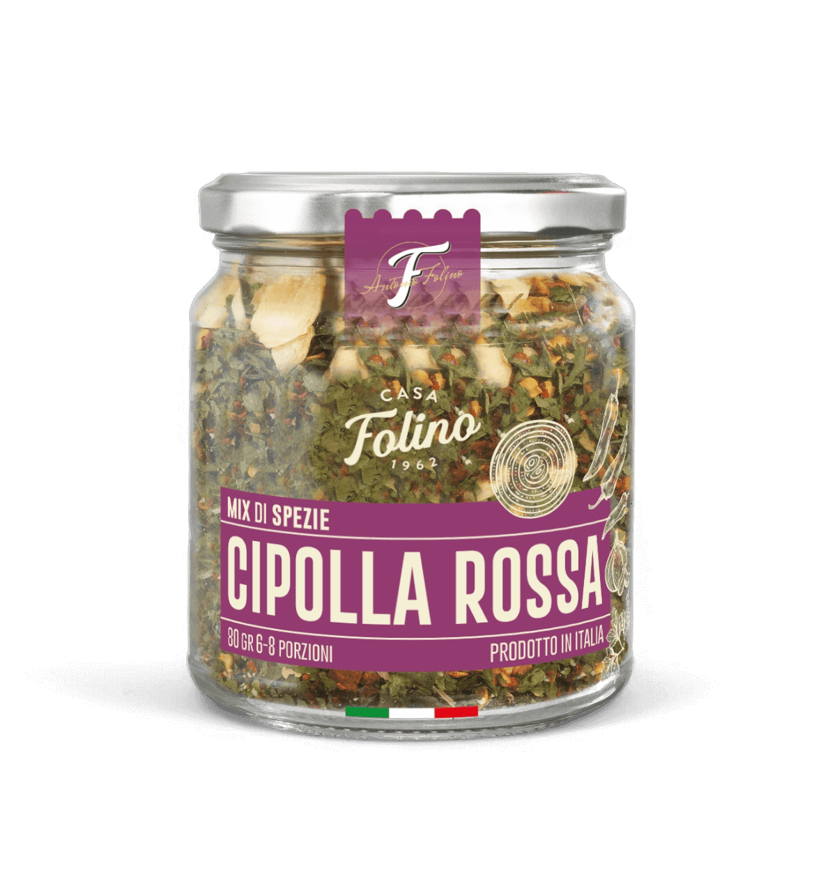 Mix di Spezie - Cipolla Rossa Piccante 80gr in Cipolle CasaFolino - Lamezia Terme, commercioVirtuoso.it
