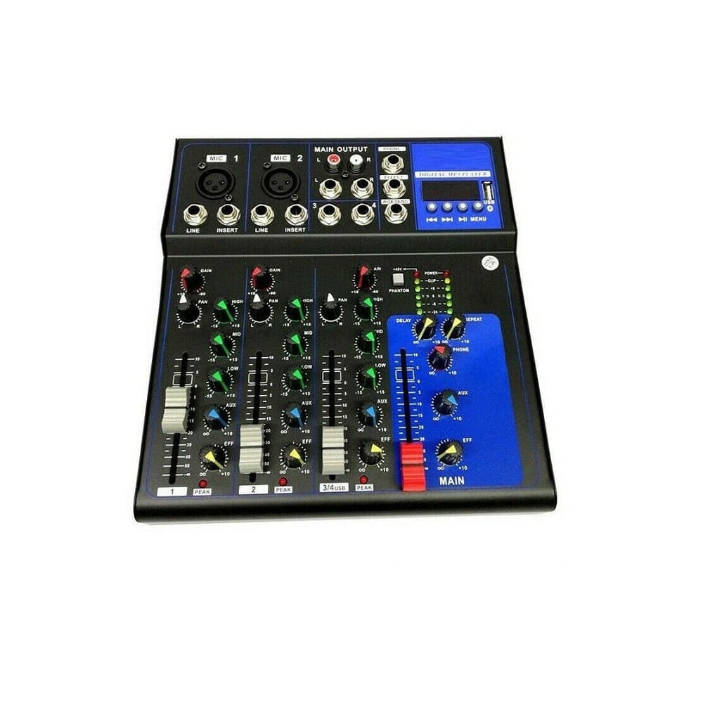 Mixer-Audio-Professionale-4-Canali-Usb-Con-Echo-delay-Dj-Karaoke-Pianobar