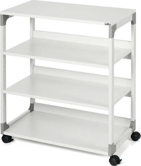 Mobile-carrello Multifunzione System 88 - 75 x 43 2 x 87 9 cm - 4 ripiani - con ruote - grigio - Durable Casa e cucina/Arredamento/Studio/Scrivanie e postazioni di lavoro/Postazioni di lavoro per computer Eurocartuccia - Pavullo, Commerciovirtuoso.it