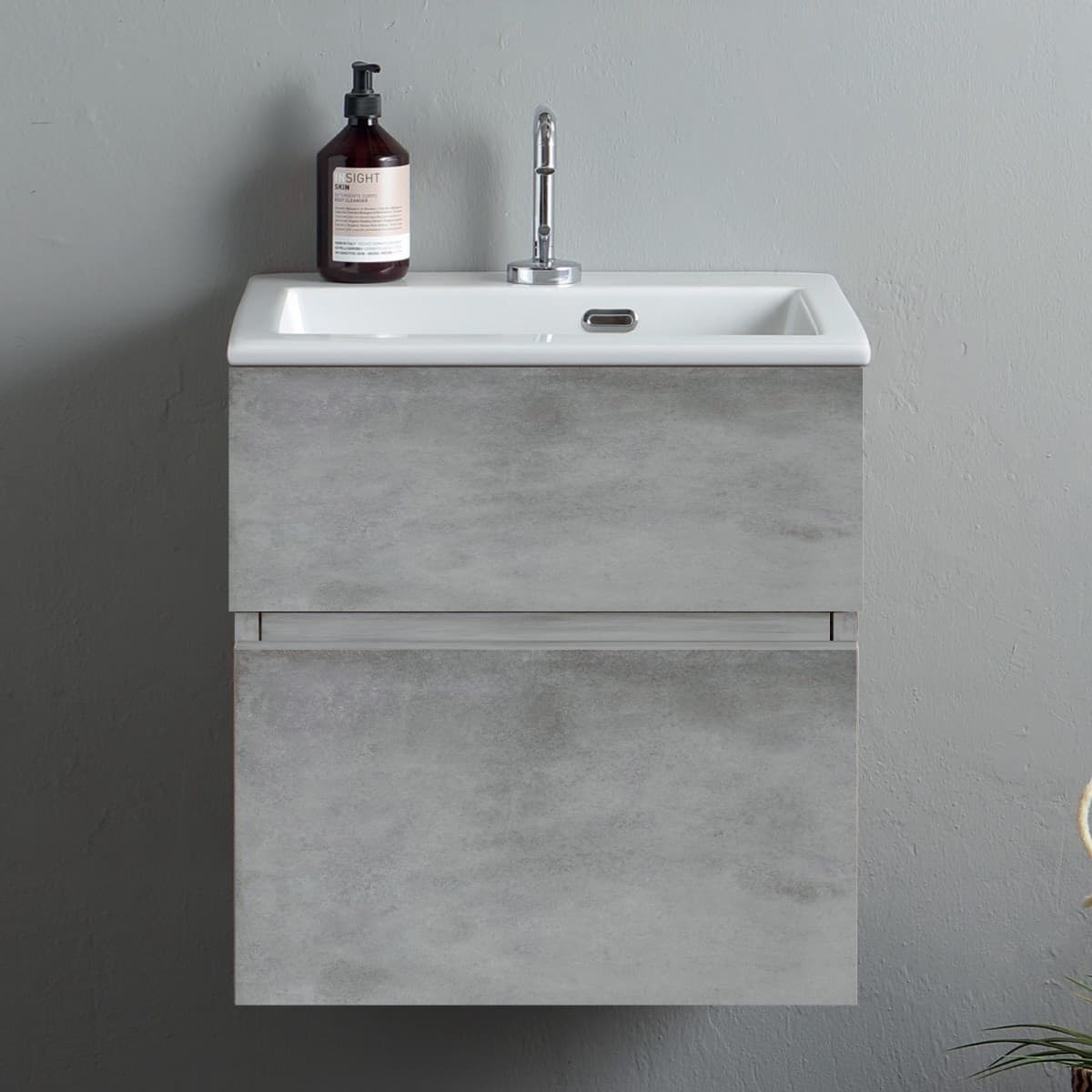 Mobile-lavanderia-sospeso-di-design-colore-Cemento-con-lavandino-classico