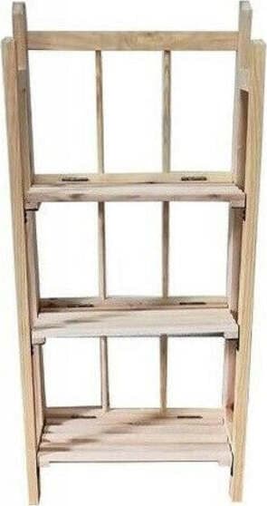 MOBILE SCAFFALE IN LEGNO 3 RIPIANI PORTA PIANTE OGGETTI MENSOLE ARREDAMENTO