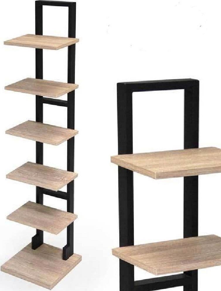 Mobile Scaffale Moderno In Metallo 5 Ripiani Mensole In Legno 30x30x131cm 783180 Casa e cucina/Arredamento/Soggiorno/Librerie Trade Shop italia - Napoli, Commerciovirtuoso.it