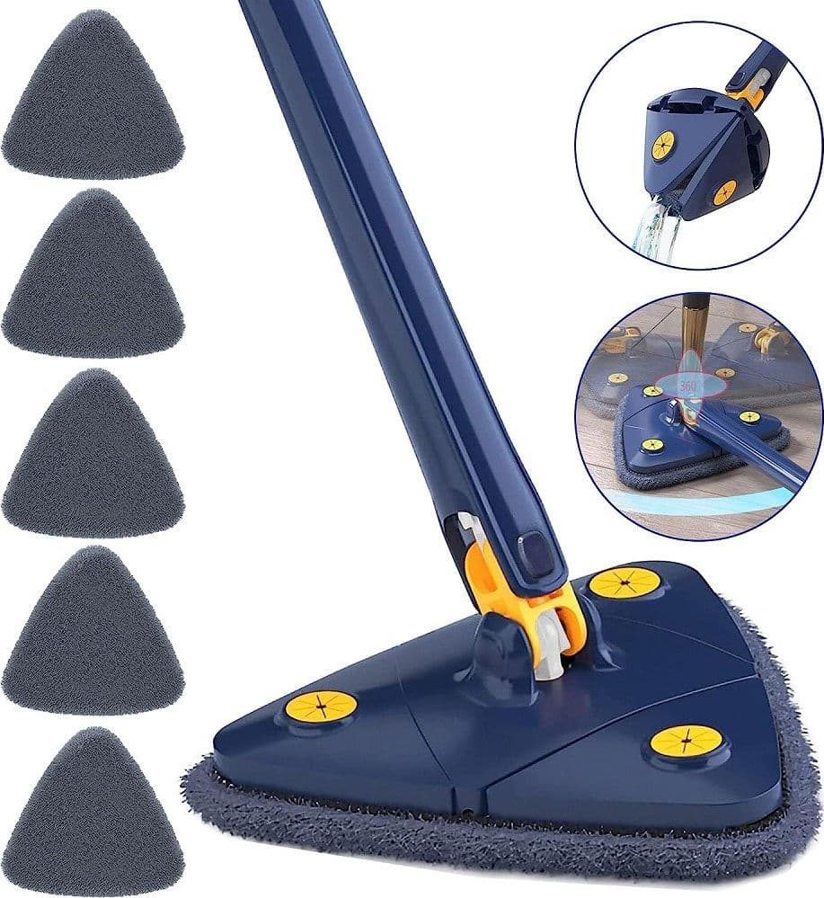 Mocio Triangolare Regolabile Girevole Telescopico Pulizia Pareti Soffitti Finestre Casa e cucina/Detergenti e prodotti per la pulizia/Pulizia pavimenti/Prodotti lavapavimenti/Mop bagnato e asciutto Trade Shop italia - Napoli, Commerciovirtuoso.it