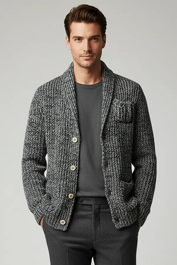 Giacca Cardigan uomo in maglia con bottoni - Paolo Pecora in Cardigan Couture - Sestu, commercioVirtuoso.it