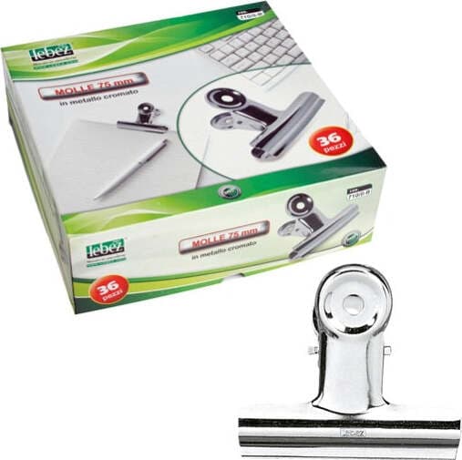 Molla - acciaio cromato - 5 cm - Lebez - conf. 36 pezzi Cancelleria e prodotti per ufficio/Archivio ufficio e accessori per scrivania/Nastri colle elastici e graffette/Graffette molle fermacarte e anelli Eurocartuccia - Pavullo, Commerciovirtuoso.it