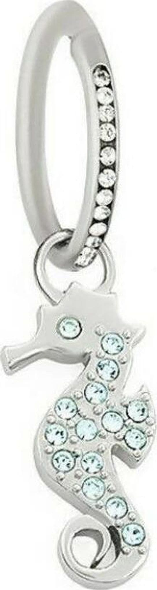 Mono Orecchino Donna Acciaio Cavalluccio Marino Liu Jo Luxury Argento Azzurro Brillantini in Orecchini E B Gioielli - Siderno, commercioVirtuoso.it