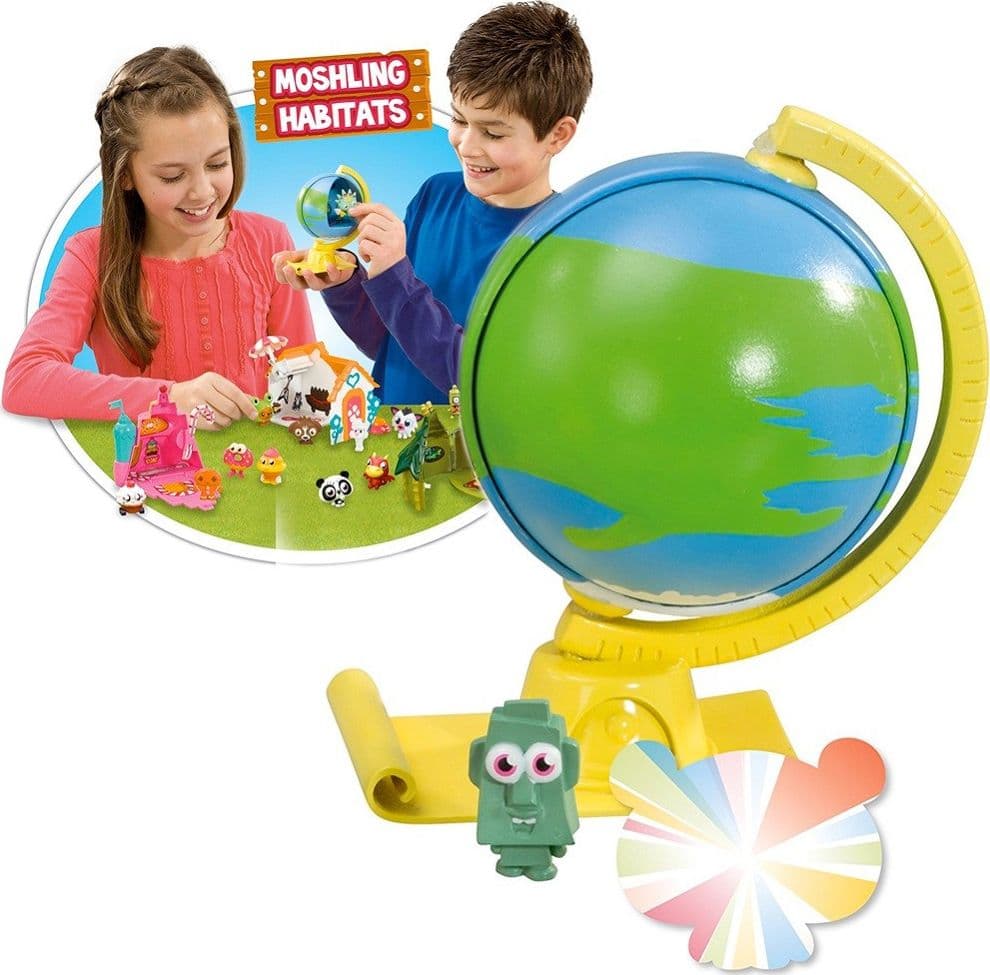 MOSHI MONSTERS PLANETARIA HABITAT CON 2 FIGURE CAMBIA COLORE E ADESIVI