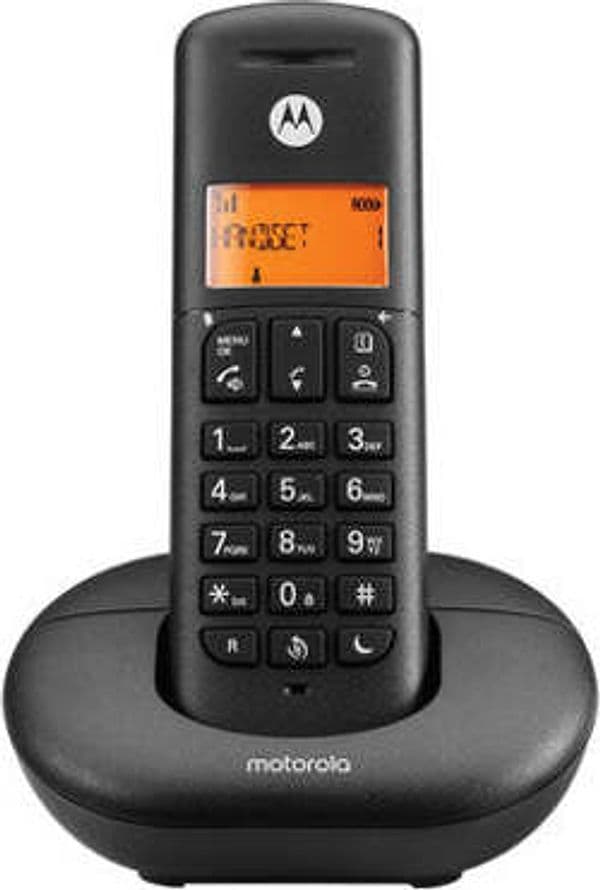 Motorola E201 telefono Telefono DECT Identificatore di chiamata Nero - (MOT CORDLESS DECT E201 BLK)