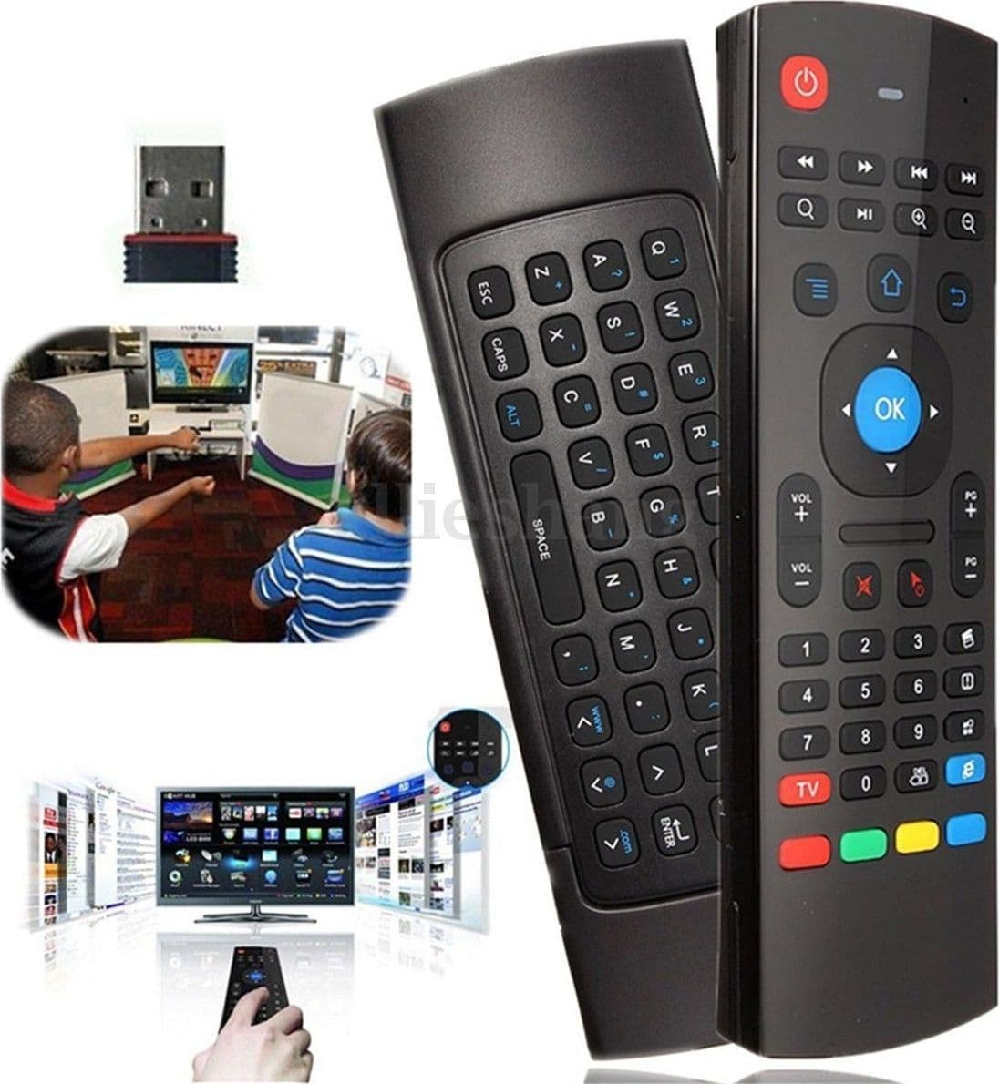 MOUSE E TASTIERA TELECOMANDO PER ANDROID TV BOX MX 3 U5E7 2.4GHZ SENZA FILI Elettronica/Informatica/Accessori/Tastiere Mouse e periferiche di input/Mouse Trade Shop italia - Napoli, Commerciovirtuoso.it